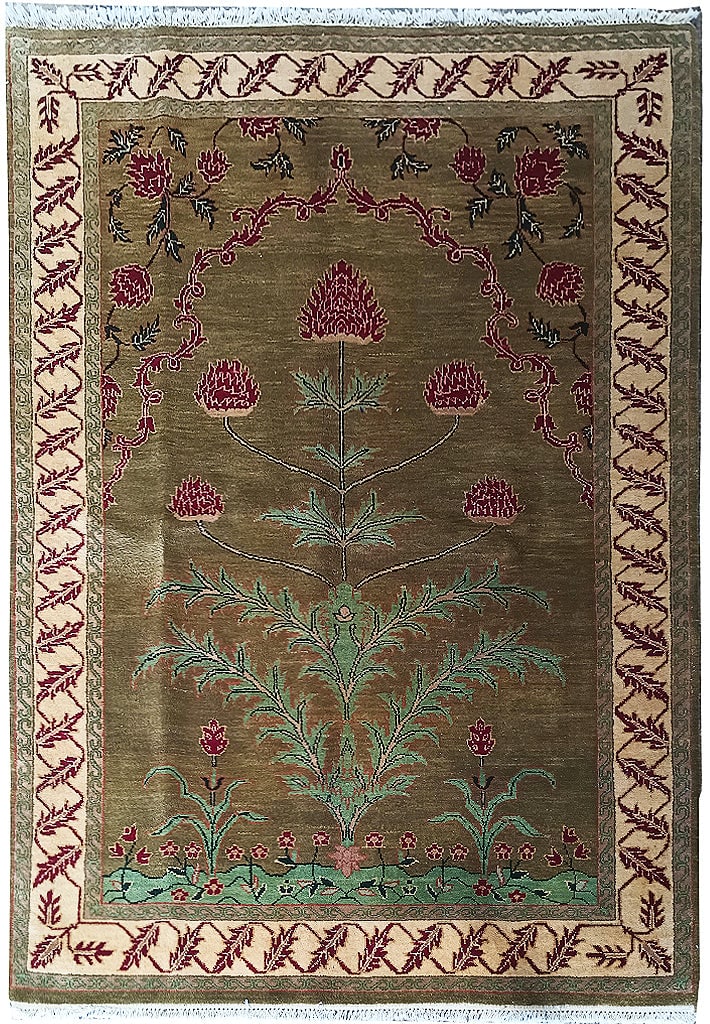 5' x 8' Grass Green Handmade Jaipur Area Rug: 5' x 8' Grass Green Handmade Jaipur Area Rug Free continental US Shipping Enhance your living space with the vibrant G. RA. SS G. RE. EN Handmade Jaipur Rug, measuring 5' x 8'. This exquisite area rug