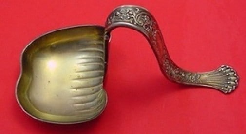 Whiting Hyperion Sterling Silver Soup Ladle Bent Handle 11 Inch: Whiting Hyperion Sterling Silver Soup Ladle Bent Handle 11 Inch This exquisite soup ladle features the elegant Hyperion pattern by Whiting, crafted from high-quality sterling silver. The ladle boasts