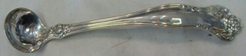 International Sterling Silver Stratford Mustard Ladle Custom Made 4 1/4 inches: International Sterling Silver Stratford Mustard Ladle Custom Made 4 1/4 inches This exquisite mustard ladle is a custom-made piece from the Stratford pattern by International Sterling Silver. Measurin