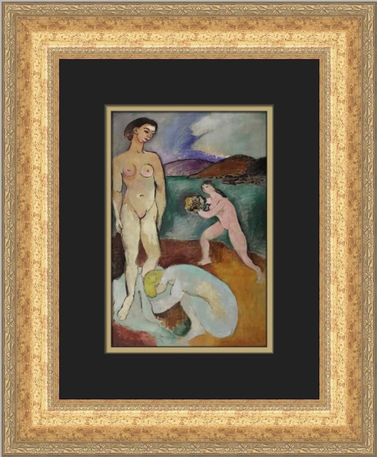 Henri Matisse Luxe I Custom Framed Print 18x15 Portrait Art: Henri Matisse Luxe I Custom Framed Print 18x15 Portrait Art This stunning custom framed print titled 'Luxe I' features the exquisite work of renowned artist Henri Matisse. Measuring 15 inches in width