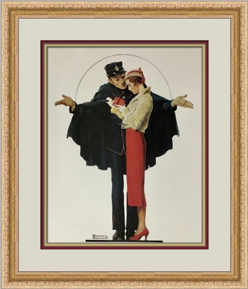 Norman Rockwell Boulevard Haussmann Custom Framed Print 1979 Americana Art: Norman Rockwell Boulevard Haussmann Custom Framed Print 1979 Americana Art This custom framed print features the iconic artwork "Boulevard Haussmann" by renowned artist Norman Rockwell. Measuring 18 i