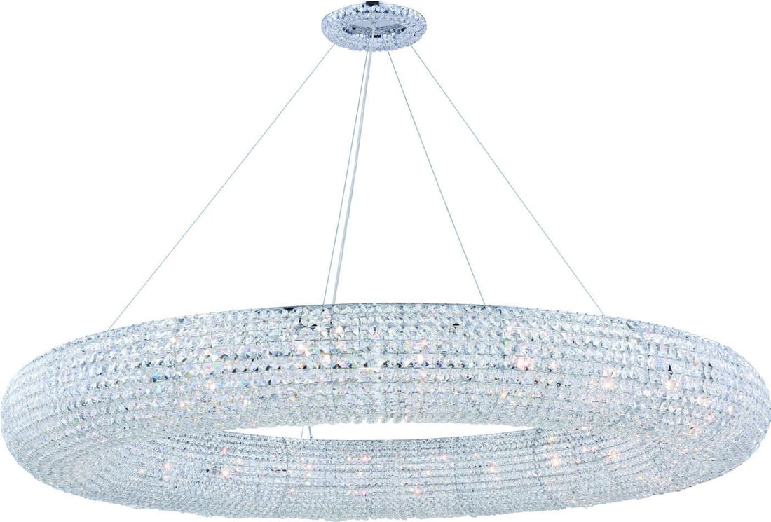 Elegant Lighting Contemporary Paris Chrome Crystal Chandelier 30-Light UL-Listed (1 of 1)