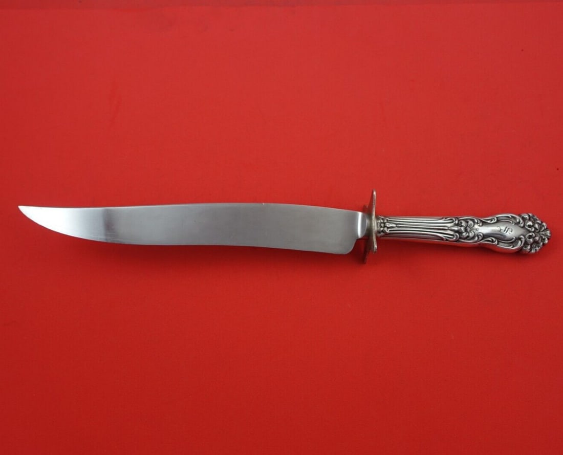 Reed and Barton Amaryllis Sterling Silver Steak Carving Knife 11 3/8 inches (1 of 3)
