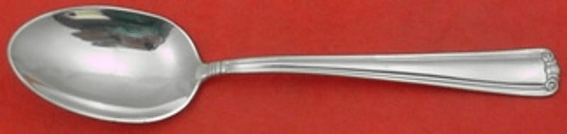 Lunt Embassy Scroll Sterling Silver Place Soup Spoon 6 3/4": Lunt Embassy Scroll Sterling Silver Place Soup Spoon 6 3/4" This exquisite Embassy Scroll place soup spoon by Lunt showcases the timeless elegance of heirloom sterling silver. Crafted with precision,