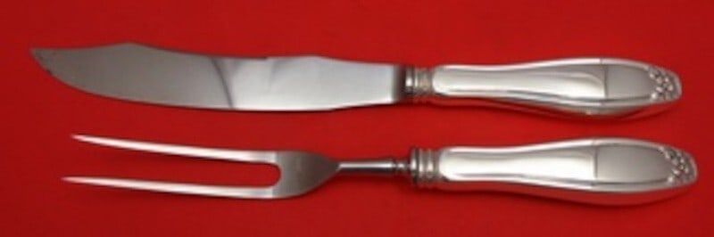 Stieff Puritan Sterling Silver 2-Piece Steak Carving Set Knife 9 3/4" (1 of 2)