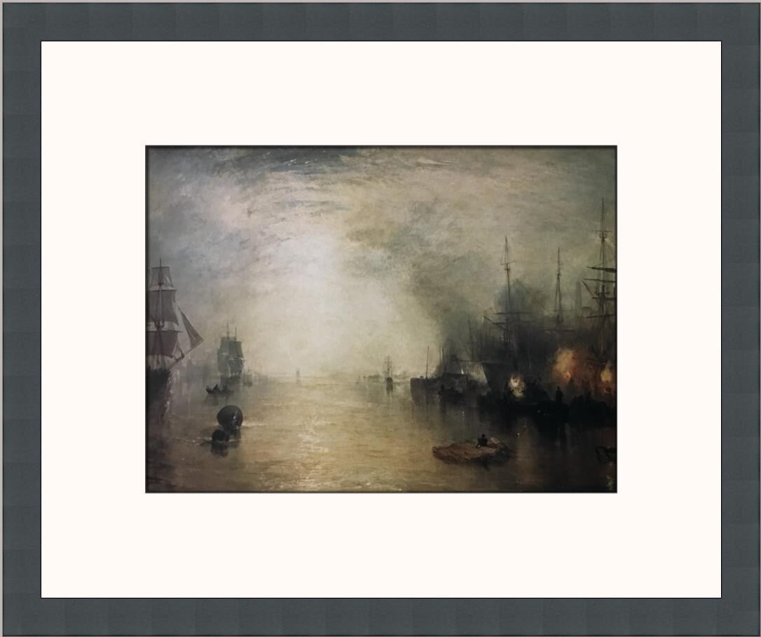 Joseph Turner Keelmen Heaving in Coals Custom Framed Print 13x15: Joseph Turner Keelmen Heaving in Coals Custom Framed Print 13x15 Capture the beauty of Joseph Mallord William Turner's art with this custom framed print of "Keelmen Heaving in Coals by Moonlight." Thi