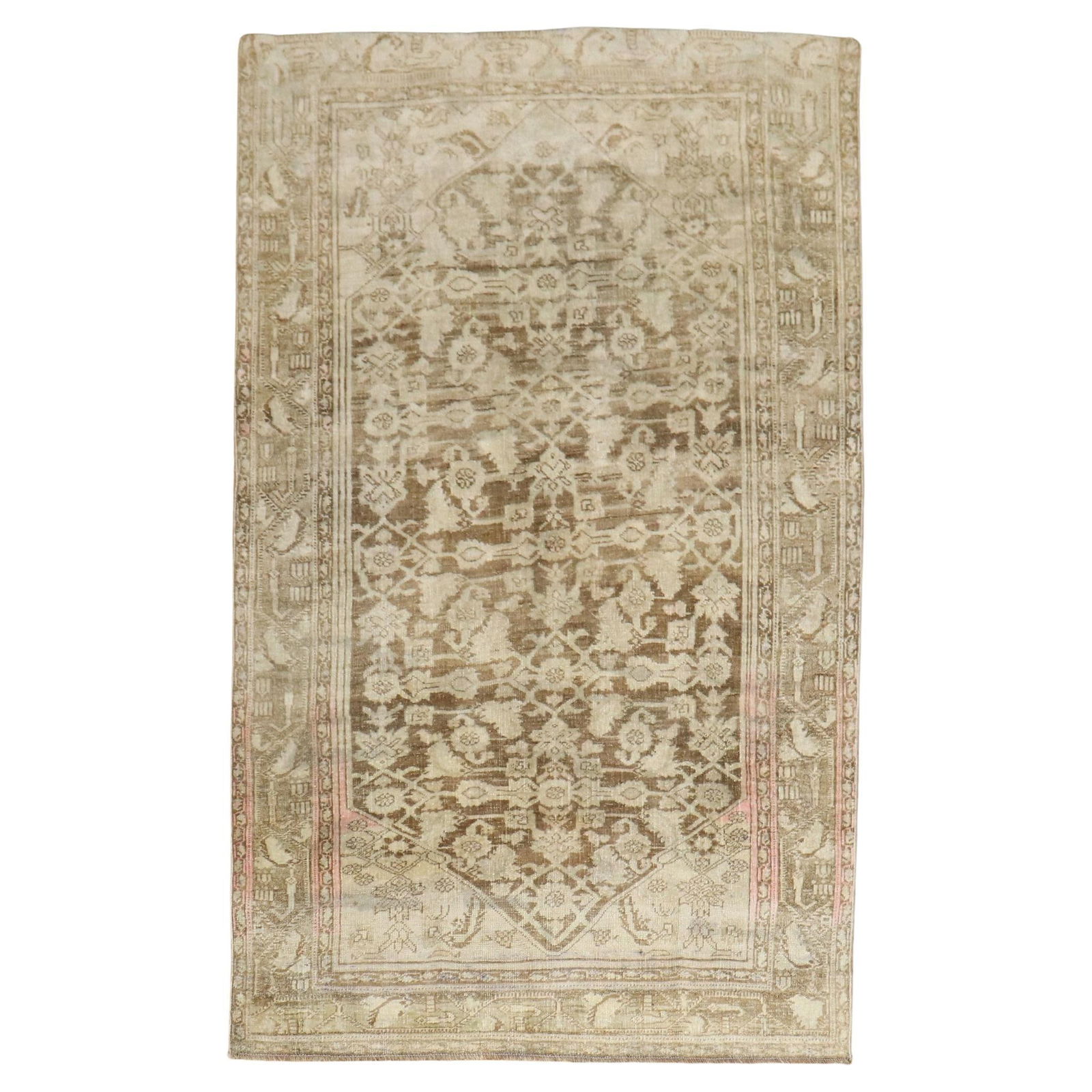 Antique Persian Bidjar Rug 49 x 77 Wool Hand-Knotted 1920s Malayer Style: Antique Persian Bidjar Rug 49 x 77 Wool Hand-Knotted 1920s Malayer Style Discover the exquisite beauty of this Antique Persian Bidjar Rug from the Zabihi Collection. Crafted in the early 20th century,