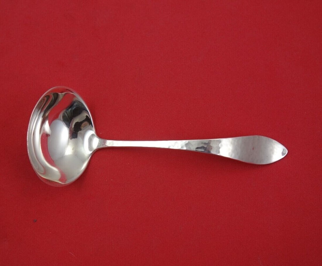 Shreve Antique Hammered Sterling Silver Sauce Ladle 5.25 Inch: Shreve Antique Hammered Sterling Silver Sauce Ladle 5.25 Inch This exquisite Antique Hammered Sauce Ladle by Shreve is a beautiful addition to any collection. Made from high-quality sterling silver, t