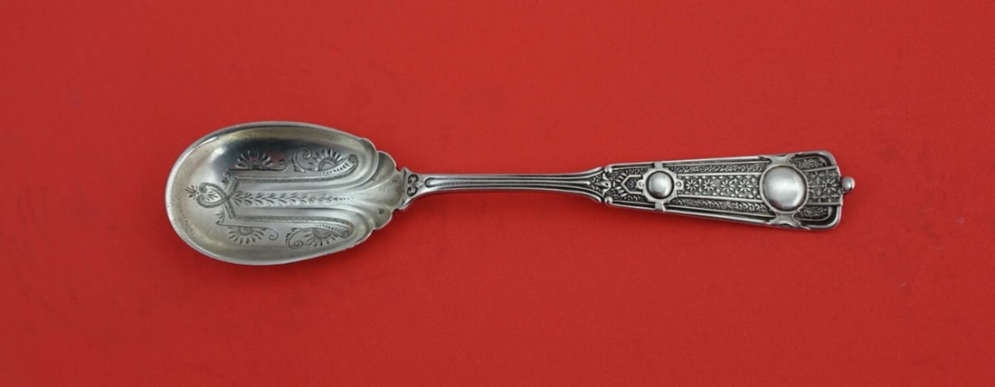 Wendt Ribbon Sterling Silver Sugar Spoon 6 1/4" Brite-Cut Bowl: Wendt Ribbon Sterling Silver Sugar Spoon 6 1/4" Brite-Cut Bowl This exquisite sugar spoon from the renowned Wendt brand features the elegant Ribbon pattern. Crafted from high-quality sterling silver,