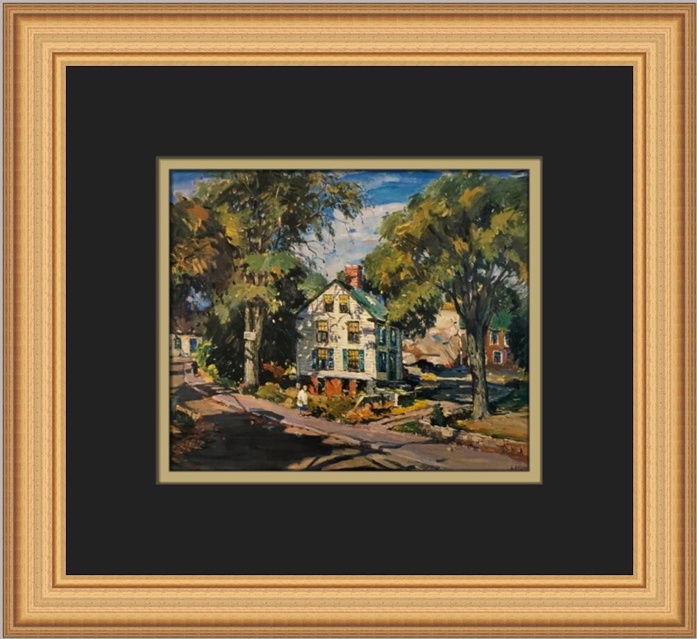 Antonio Cirino House on Castle Lane Custom Framed Print 12 x 13: Antonio Cirino House on Castle Lane Custom Framed Print 12 x 13 This exquisite custom framed print titled "House on Castle Lane" by artist Antonio Cirino captures the essence of contemporary art, blen