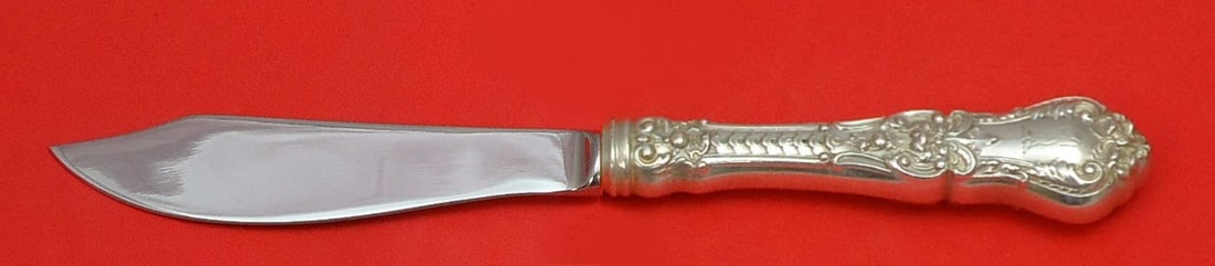 Gorham Henry II Custom Sterling Silver Fish Knife 8 1/4": Gorham Henry II Custom Sterling Silver Fish Knife 8 1/4" Elevate your dining experience with this exquisite Henry II Fish Knife by Gorham. Crafted from premium sterling silver, this individual knife f