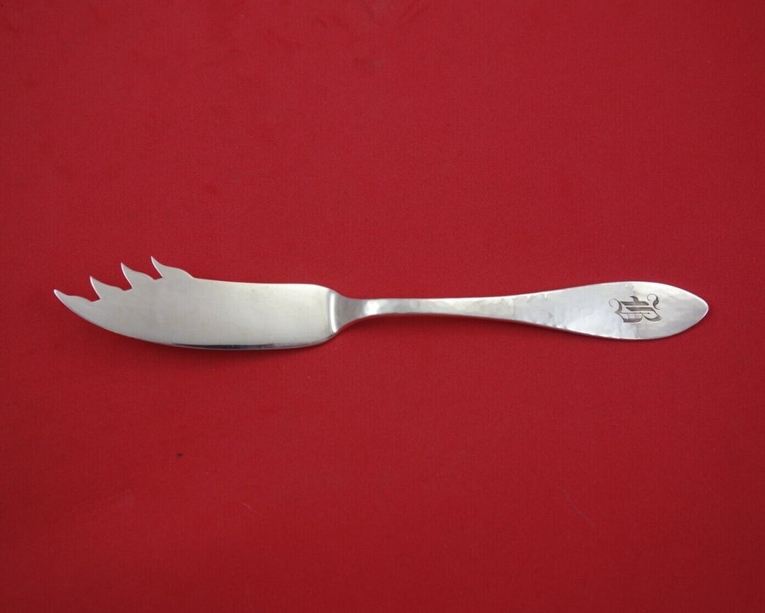 Shreve Antique Hammered Sterling Silver Cheese Knife with Pick 7 3/4" (1 of 3)