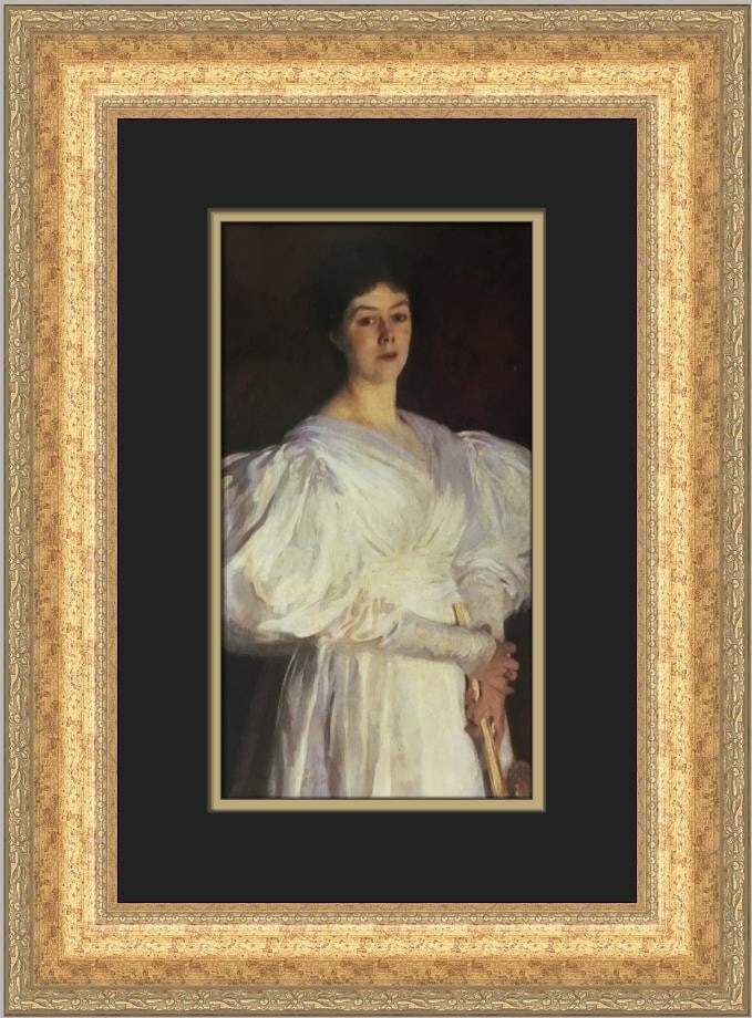 John Singer Sargent Mrs Frederick Barnard Custom Framed Art Print 19 x 16: John Singer Sargent Mrs Frederick Barnard Custom Framed Art Print 19 x 16 This exquisite custom framed print features the artwork "Mrs Frederick Barnard" by renowned artist John Singer Sargent, celebr