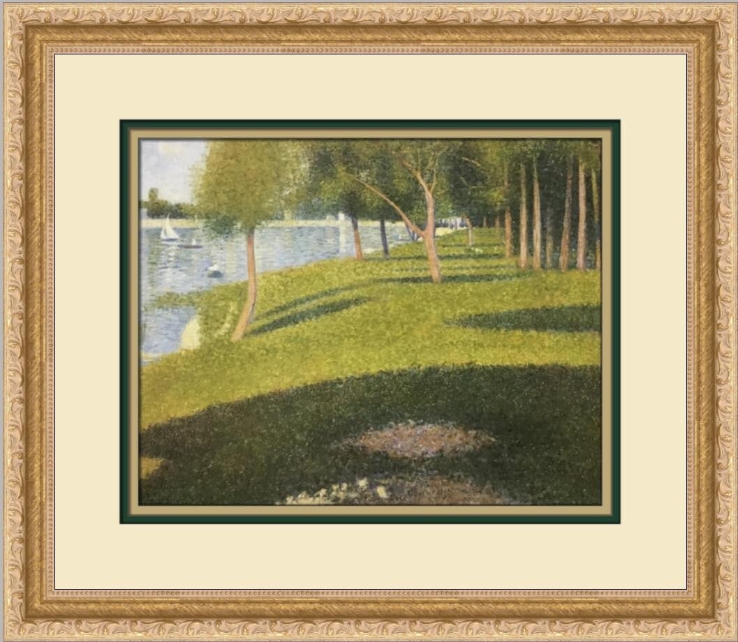 Georges Seurat Island of the Grande Jatte Custom Framed Print 15 x 17: Georges Seurat Island of the Grande Jatte Custom Framed Print 15 x 17 Experience the beauty of Impressionism with this custom framed print of Georges Seurat's "Island of the Grande Jatte." This exquis