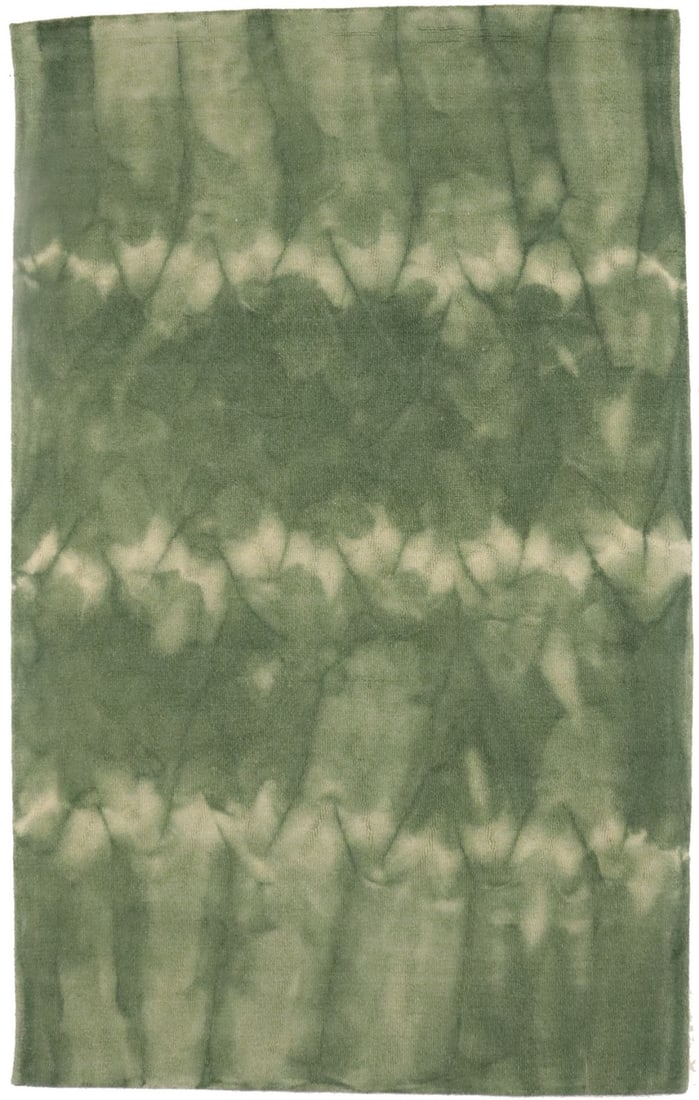Hand-Tufted Green Tie-Dye 5x8 Area Rug for Modern Boys Room: Hand-Tufted Green Tie-Dye 5x8 Area Rug for Modern Boys Room Enhance your space with this stylish hand-tufted green tie-dye rug, perfect for a modern boys' room. Measuring 5' x 8', this area rug featur