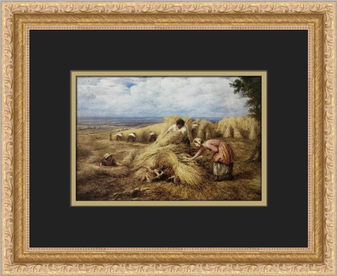 John Linnell The Harvest Cradle Custom Framed Print 1981 Art: John Linnell The Harvest Cradle Custom Framed Print 1981 Art This exquisite custom framed print titled 'The Harvest Cradle' by artist John Linnell showcases a beautiful blend of Expressionism and Impr