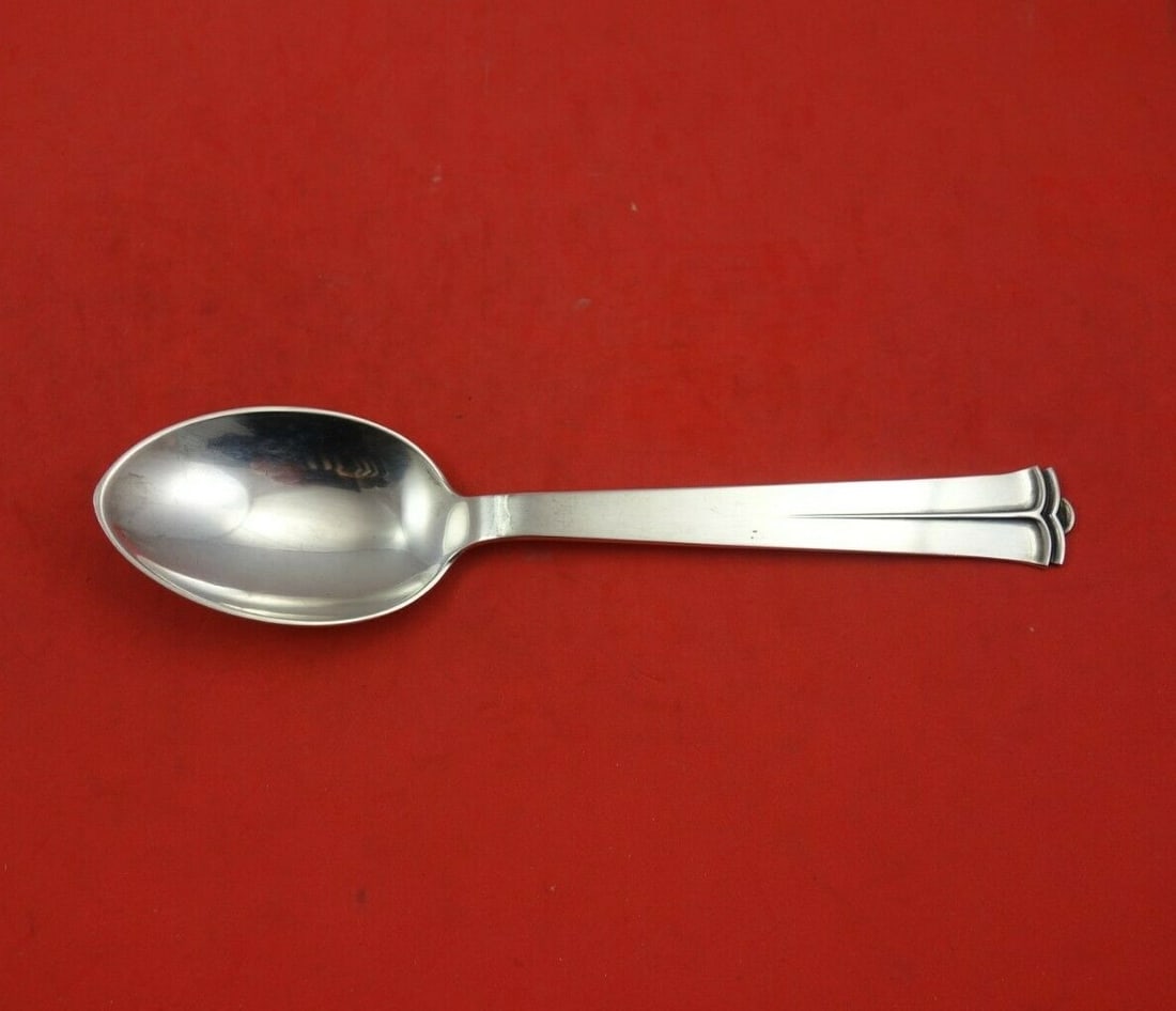 Cohr Sparta Sterling Silver Place Soup Spoon 6.75" Flatware: Cohr Sparta Sterling Silver Place Soup Spoon 6.75" Flatware Elevate your dining experience with the Sparta by Cohr Sterling Silver Place Soup Spoon. This exquisite flatware piece measures 6 3/4" and f