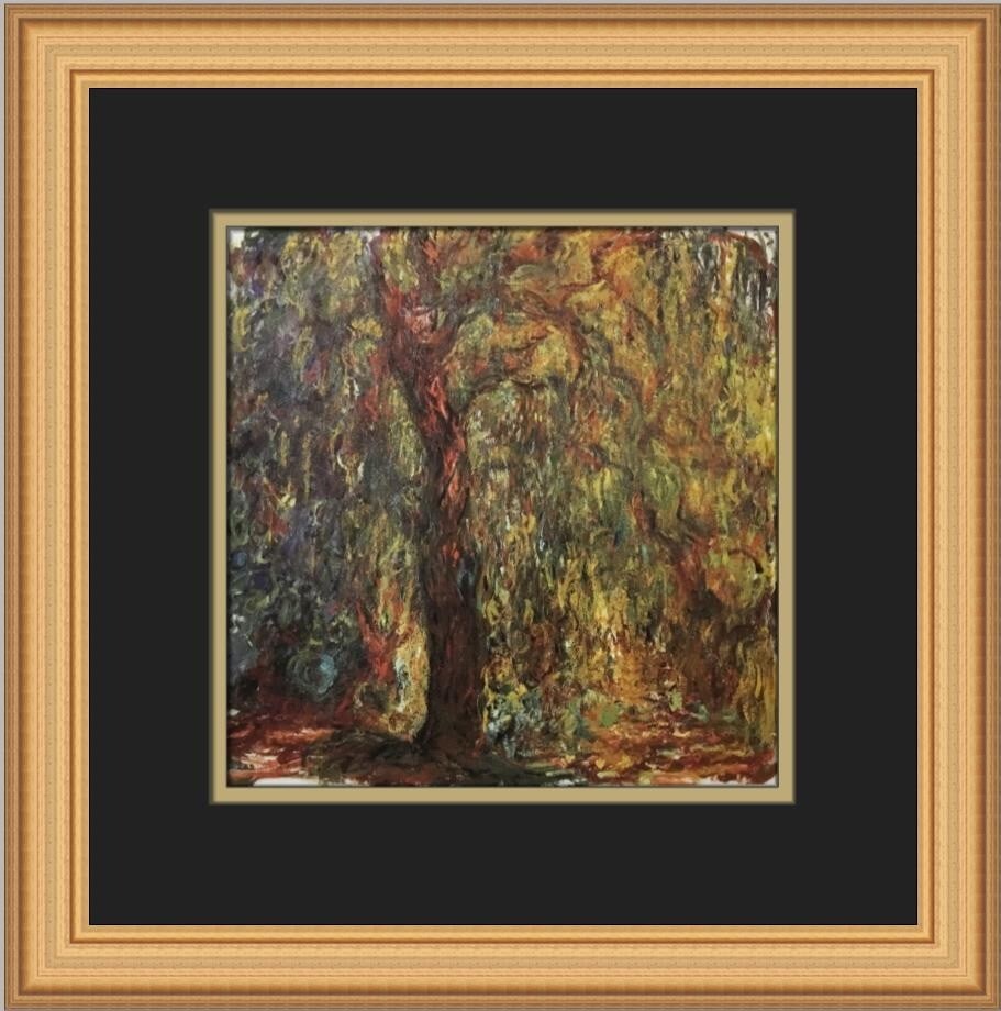 Claude Monet The Weeping Willow Custom Framed Art Print 14 x 14: Claude Monet The Weeping Willow Custom Framed Art Print 14 x 14 This beautiful custom framed print features Claude Monet's iconic artwork, "The Weeping Willow." Measuring 14 inches by 14 inches, this