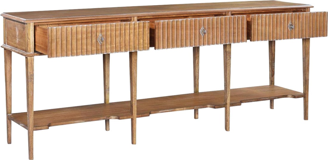 Taylor Transitional Solid Wood Console Table with Soft-Closing Drawers - 3