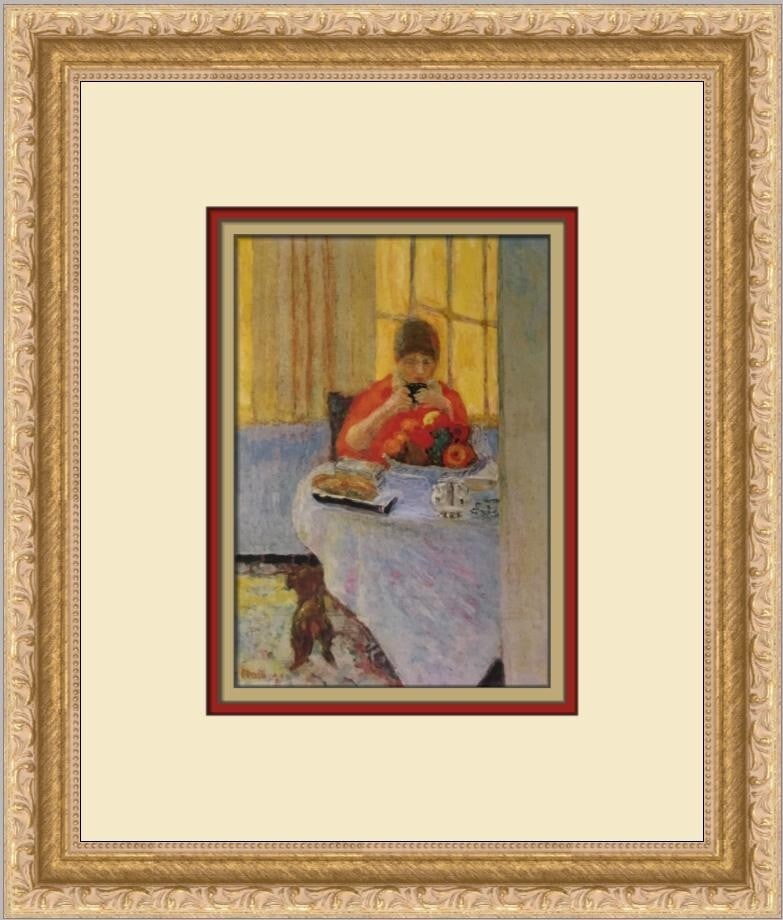 Pierre Bonnard Breakfast Print Custom Framed Impressionism Art 13x11: Pierre Bonnard Breakfast Print Custom Framed Impressionism Art 13x11 This stunning custom framed print titled 'Breakfast' by renowned artist Pierre Bonnard captures the essence of Impressionism. Produ