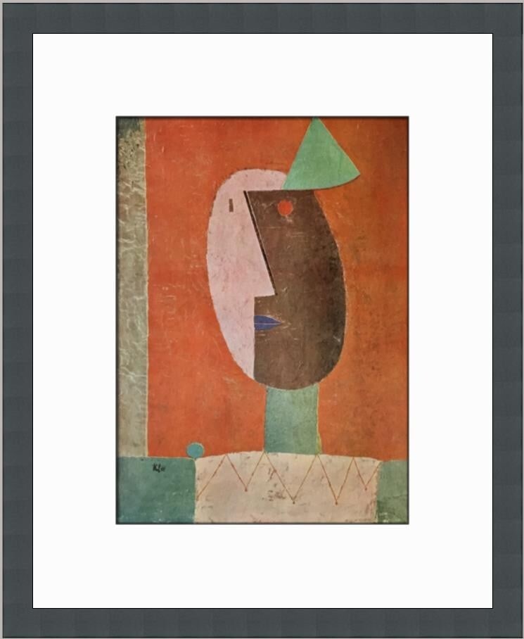 Paul Klee Clown Custom Framed Lithograph Art Print 1981: Paul Klee Clown Custom Framed Lithograph Art Print 1981 This stunning custom framed print titled "Clown" by renowned artist Paul Klee showcases the artist's unique surrealist style. Produced in 1981,
