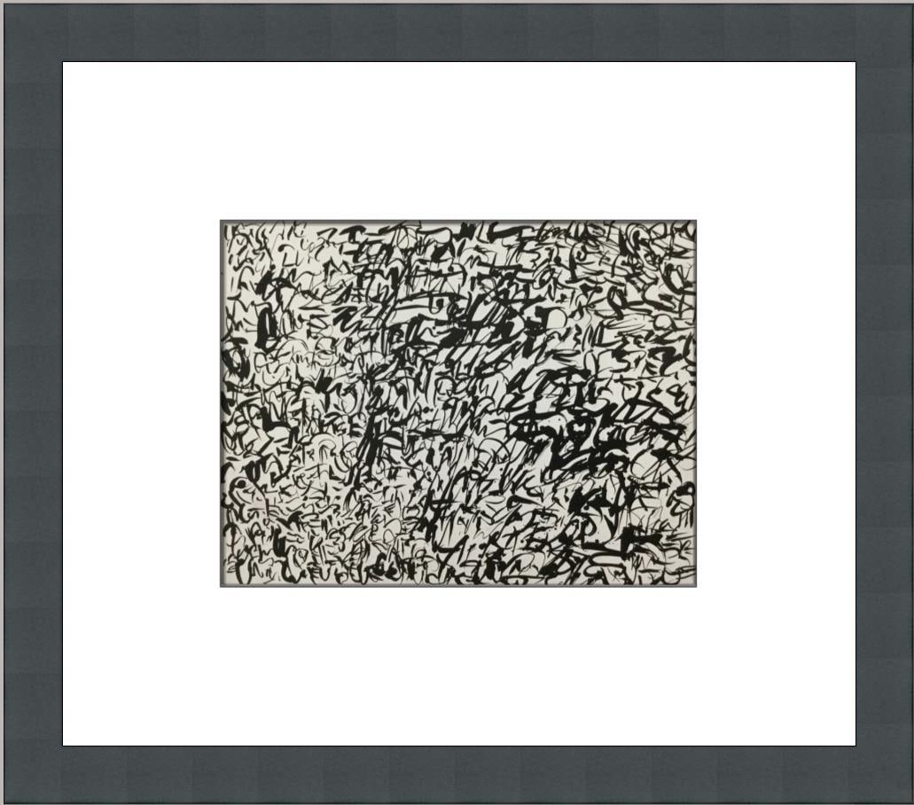 Keith Haring Untitled IX Custom Framed Lithograph Art Print: Keith Haring Untitled IX Custom Framed Lithograph Art Print Presenting a captivating Keith Haring artwork titled "Untitled IX," this custom framed print showcases the iconic style of one of America's