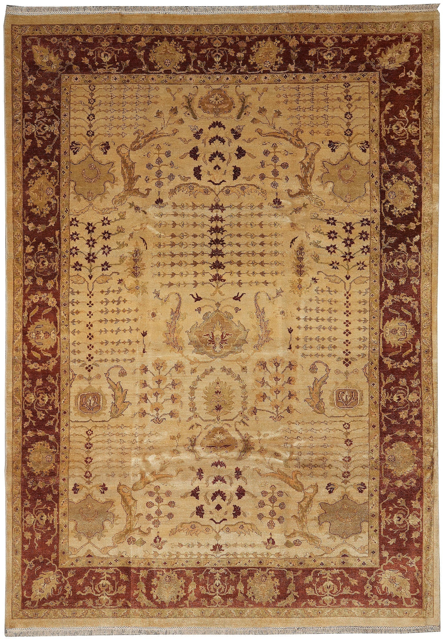 8.7 x 12.1 Chobi Peshawar Handmade Wool Rug Beige Gold Rust: 8.7 x 12.1 Chobi Peshawar Handmade Wool Rug Beige Gold Rust Free continental US Shipping This 8.7 x 12.1 Chobi Peshawar rug showcases a harmonious blend of beige, gold, and rust tones in a classic han