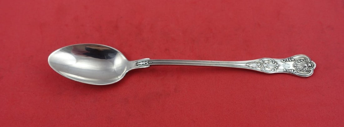 Dominick & Haff King Pattern Sterling Silver Parfait Spoon 6.5": Dominick & Haff King Pattern Sterling Silver Parfait Spoon 6.5" This exquisite Parfait Spoon from Dominick & Haff features the classic "King" pattern, embodying the elegance of the late 19th century.