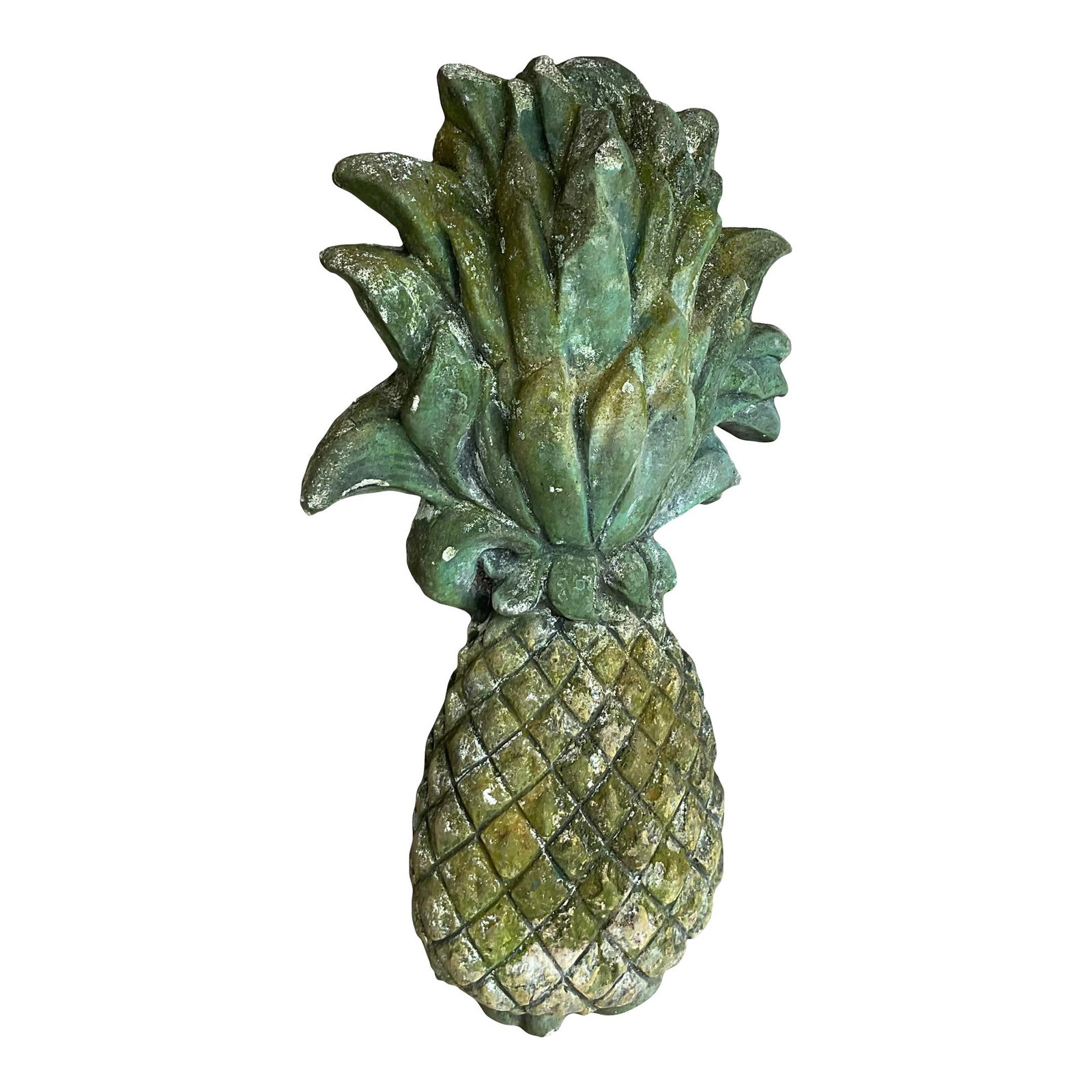 Vintage Regency Cast Concrete Pineapple 18.5in Avocado Decorative Accent: Vintage Regency Cast Concrete Pineapple 18.5in Avocado Decorative Accent Enhance your outdoor decor with this Vintage Regency Cast Concrete Pineapple. This stately piece embodies the classic symbol of