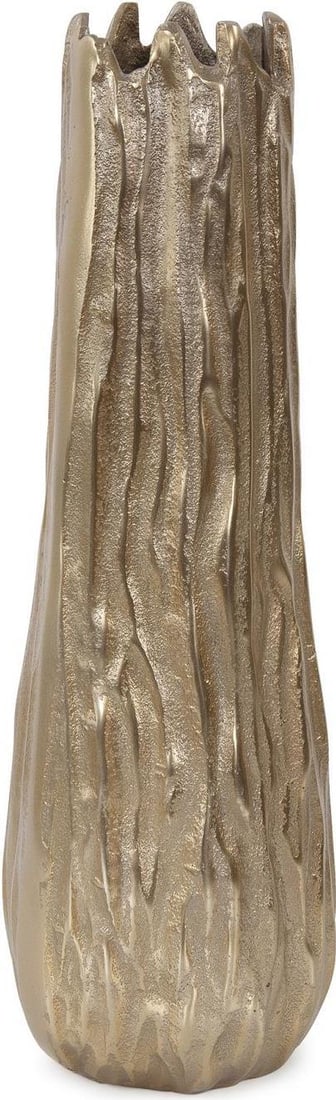 Howard Elliott Sycamore Vase 16H Lustrous Gold Matte: Howard Elliott Sycamore Vase 16H Lustrous Gold Matte Introducing the Transformative Gold Sycamore Vase Accent, a stunning addition to your decor. This vase is crafted from a unique blend of aluminum a