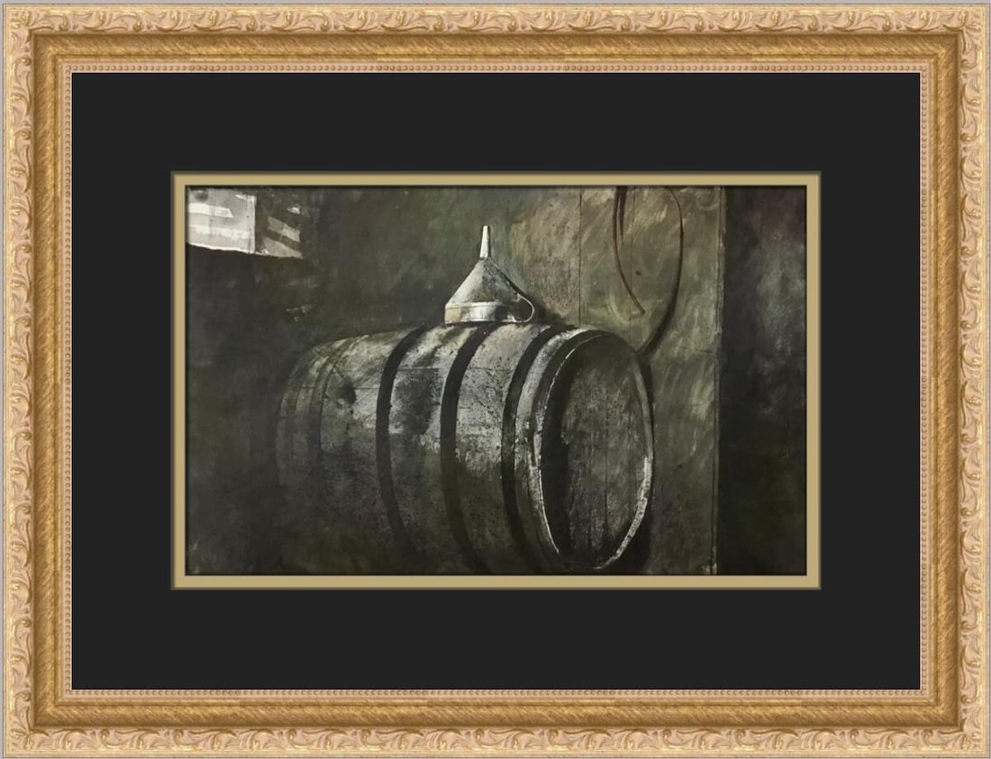 Andrew Wyeth Hard Cider Custom Framed Print 1976 Expressionism Art: Andrew Wyeth Hard Cider Custom Framed Print 1976 Expressionism Art This exquisite custom framed print titled "Hard Cider" by renowned artist Andrew Wyeth captures the essence of expressionism and impr