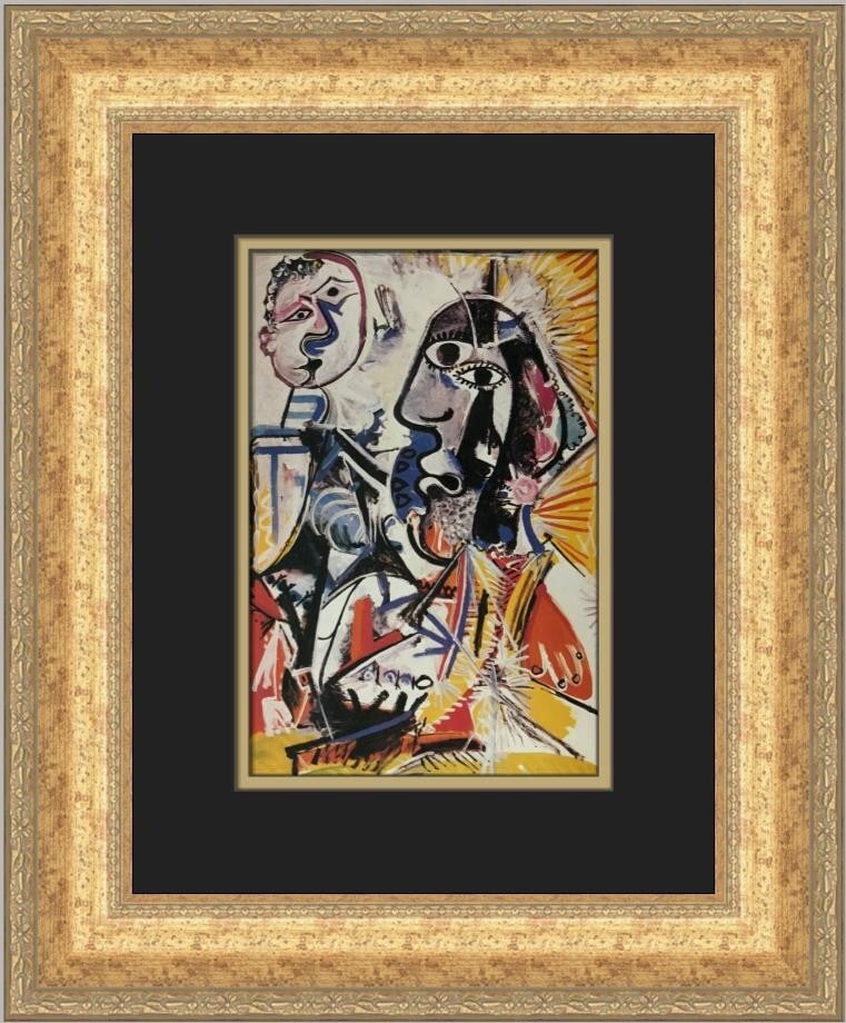 Pablo Picasso Large Heads Custom Framed Print 1972 Abstract Art: Pablo Picasso Large Heads Custom Framed Print 1972 Abstract Art This stunning large print titled 'Large Heads' by Pablo Picasso showcases the artist's unique style, blending Abstract Expressionism and