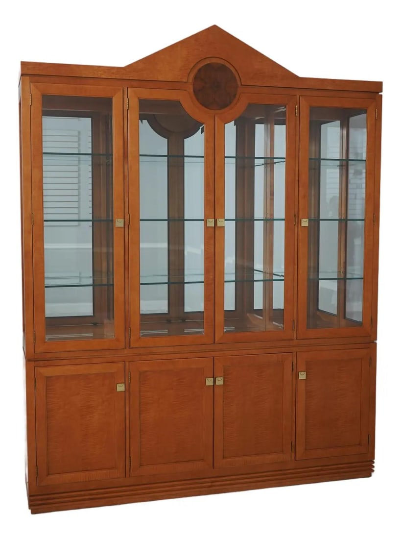 Genesis Collection Wood China Cabinet in Biedermier Style by Hickory White (1 of 10)