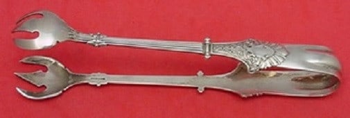 Gorham Louis XIV Sterling Silver Serving Tongs 6 Inch Monogrammed (1 of 1)
