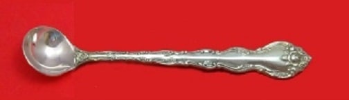 Wallace Feliciana Sterling Silver Mustard Ladle Custom Made 4 3/4": Wallace Feliciana Sterling Silver Mustard Ladle Custom Made 4 3/4" This exquisite mustard ladle, crafted in the Feliciana pattern by Wallace, showcases the timeless elegance of sterling silver.