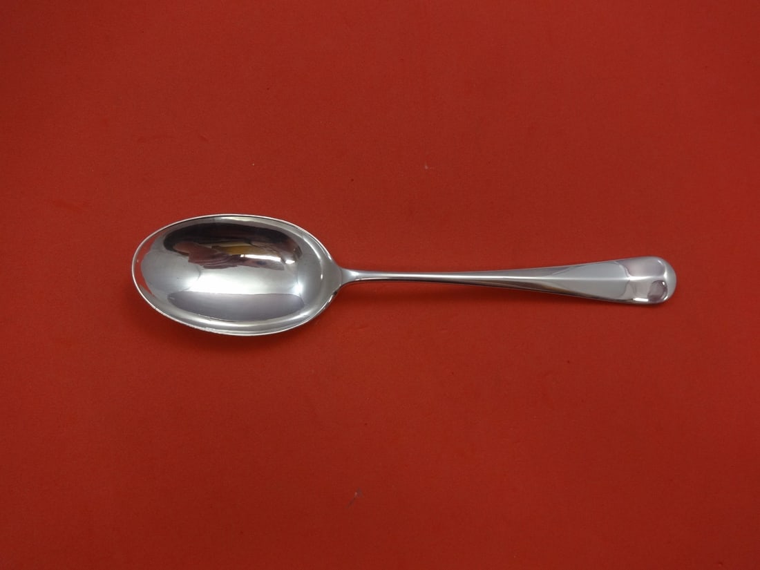 Worcester Sterling Silver Serving Spoon Rat Tail 8 1/4 Inches: Worcester Sterling Silver Serving Spoon Rat Tail 8 1/4 Inches This elegant serving spoon features the classic Rat Tail pattern by Worcester, crafted from high-quality sterling silver. Measuring 8 1/4