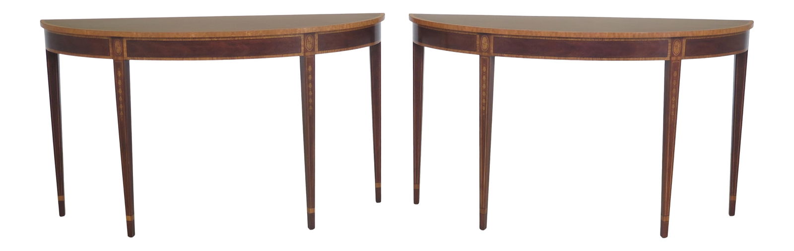 Henkel Harris Model 5724 Federal Style Mahogany Console Tables Pair (1 of 10)