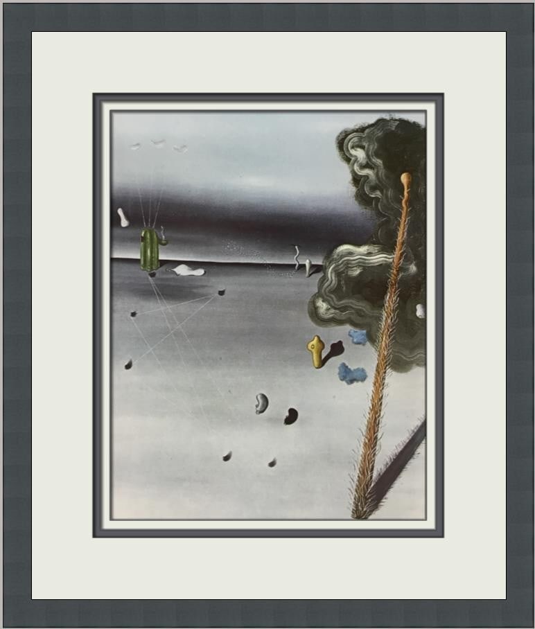 Yves Tanguy Mama Papa is Wounded Custom Framed Surrealist Print: Yves Tanguy Mama Papa is Wounded Custom Framed Surrealist Print This stunning custom framed print features the artwork 'Mama Papa is Wounded' by renowned artist Yves Tanguy. Measuring a total of 14 in