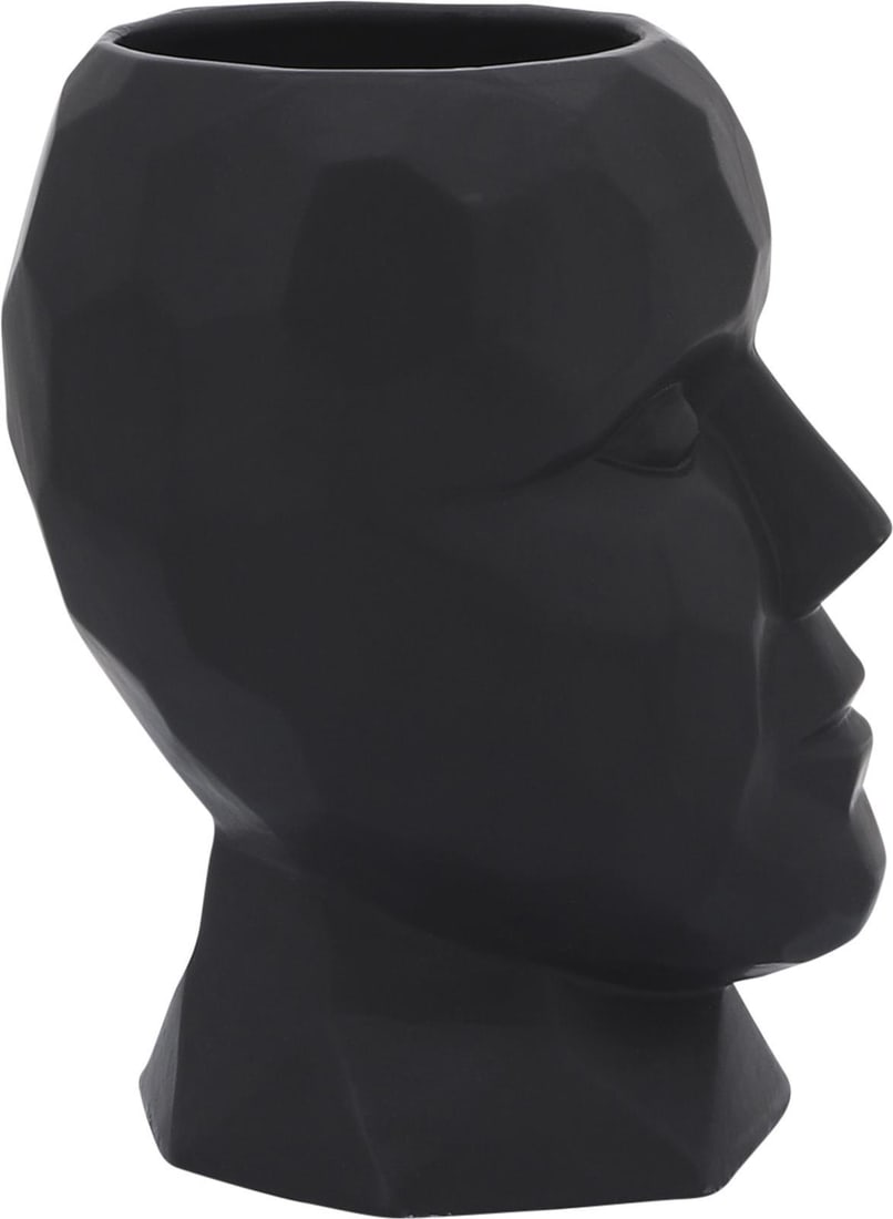 Sagebrook Home Black Porcelain Vase 10H 6W 6L New: Sagebrook Home Black Porcelain Vase 10H 6W 6L New Presenting an elegant black porcelain vase by Sagebrook Home, perfect for adding a touch of sophistication to any decor. This striking vase features a