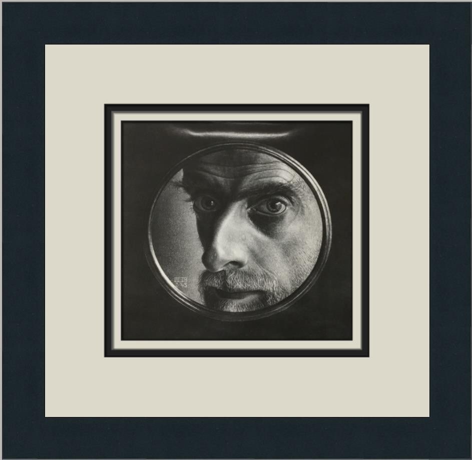 M.C. Escher Self-Portrait Custom Framed Art Print 12 x 12: M.C. Escher Self-Portrait Custom Framed Art Print 12 x 12 This stunning custom framed print features M.C. Escher's captivating 'Self-Portrait,' showcasing the artist's unique style that blends element