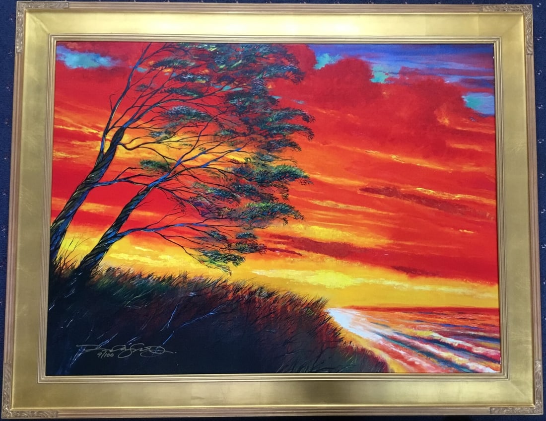 Ford Smith Long Goodbye Limited Edition Framed Giclee Canvas 9 of 100: Ford Smith Long Goodbye Limited Edition Framed Giclee Canvas 9 of 100 Experience the captivating essence of Ford Smith's "Long Goodbye," a stunning limited edition giclee print on canvas. This origina