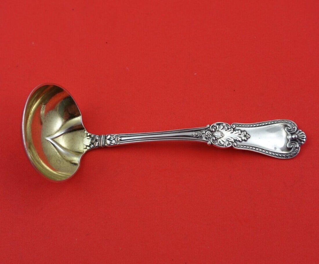 Gorham Kensington Sterling Silver Sauce Ladle Gold Wash 5 3/8 Inch (1 of 3)
