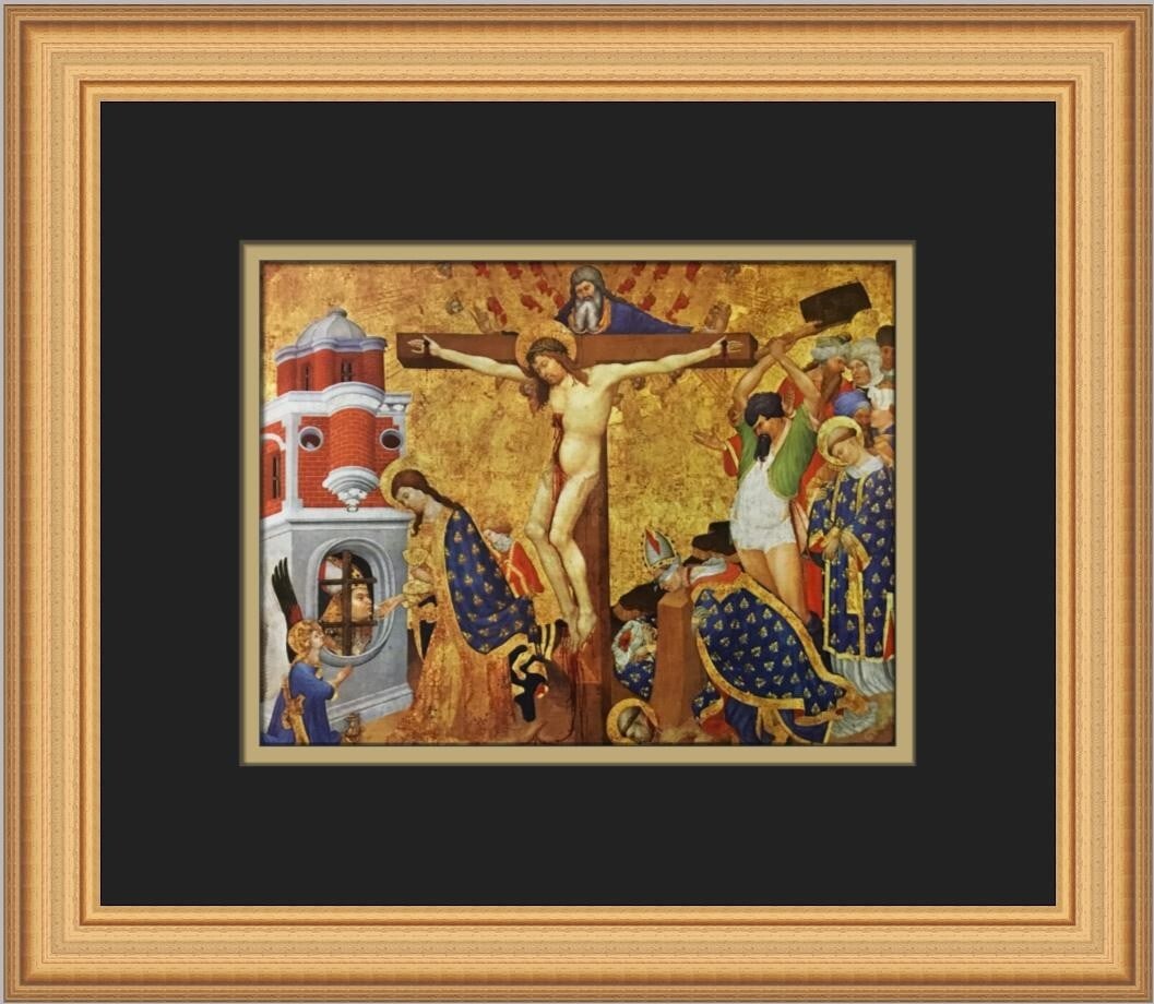 Henri Bellechose Martyrdom of Saint Dennis Custom Framed Print 14x12: Henri Bellechose Martyrdom of Saint Dennis Custom Framed Print 14x12 This exquisite custom framed print titled 'Martyrdom of Saint Dennis' is a stunning representation of art by Henri Bellechose. Meas