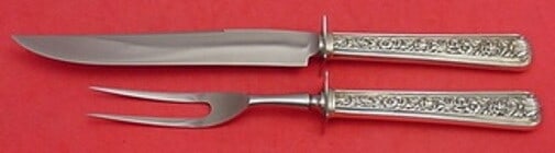 Watson Windsor Rose Sterling Silver 2-Piece Carving Set Knife Fork (1 of 1)