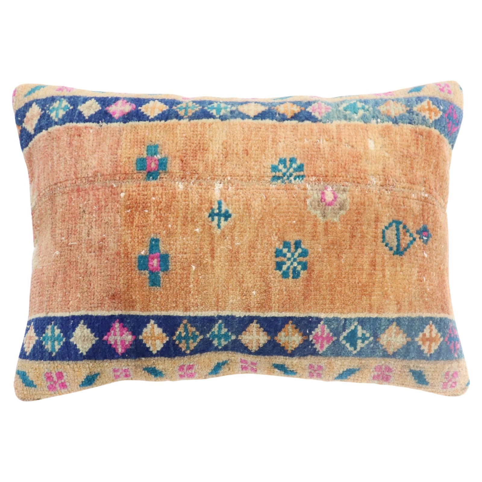 Zabihi Collection Colorful Vintage Turkish Rug Pillow 17 x 24 Modern Design: Zabihi Collection Colorful Vintage Turkish Rug Pillow 17 x 24 Modern Design Elevate your home decor with this vibrant Vintage Turkish Rug Pillow, expertly crafted from a colorful vintage Turkish rug.