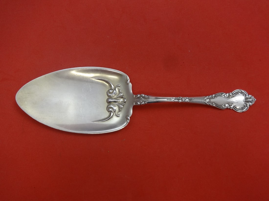 Wendell Lombardy Sterling Silver Pie Server Goldwashed 9 Inch Monogrammed (1 of 2)
