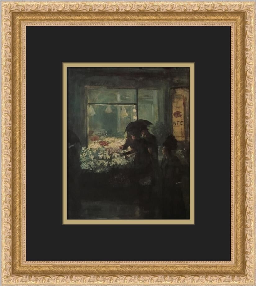 John Sloan Easter Eve Custom Framed Print 1987 Art Expressionism USA: John Sloan Easter Eve Custom Framed Print 1987 Art Expressionism USA This stunning custom framed print titled "Easter Eve" by artist John Sloan captures the essence of Expressionism, Impressionism, an