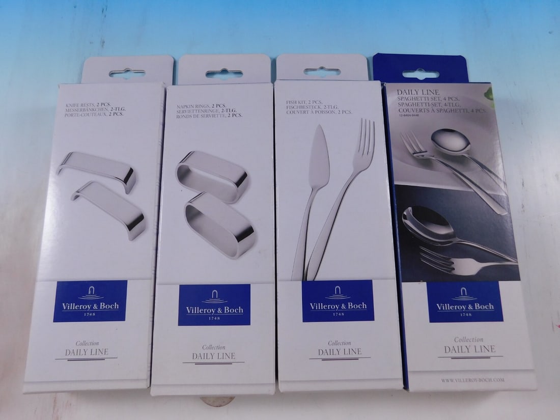 Villeroy & Boch Daily Line 12-Piece Stainless Steel Flatware Set: Villeroy & Boch Daily Line 12-Piece Stainless Steel Flatware Set Enhance your dining experience with the Daily Line by Villeroy & Boch Stainless Steel Flatware Place Piece Group. This elegant serving