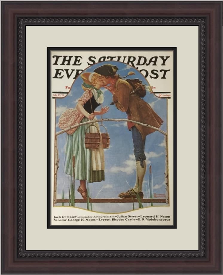Norman Rockwell The Milkmaid Custom Framed Print 1979 Americana Art: Norman Rockwell The Milkmaid Custom Framed Print 1979 Americana Art Discover the charm of Americana with this custom framed print titled 'The Milkmaid' by renowned artist Norman Rockwell. This beautif