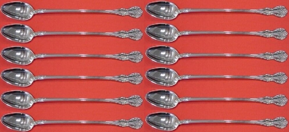 Towle Old Master Sterling Silver Iced Tea Spoons Set of 12 7 7/8 in (1 of 3)